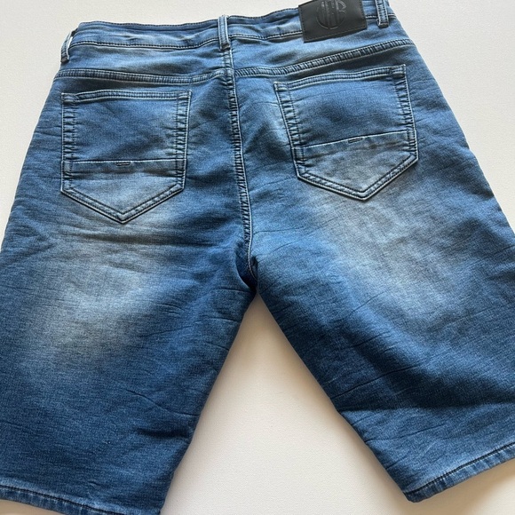 Vintage Genes Black Jeans Men's Size 32x11 Slim Straight Blue Shorts‎ (B5) - Picture 6 of 7
